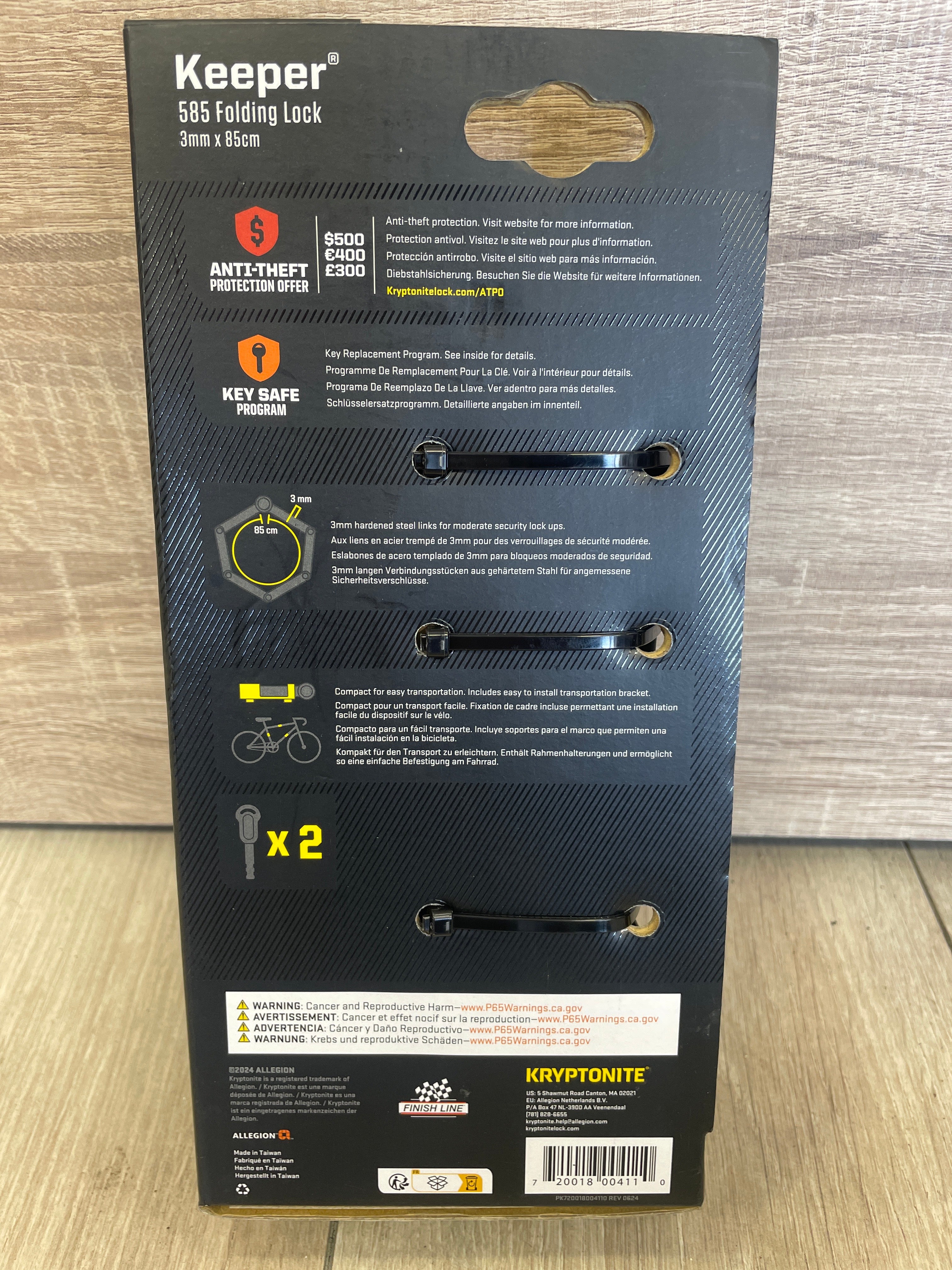 Kryptonite keeper - 585 Folding Bike lock