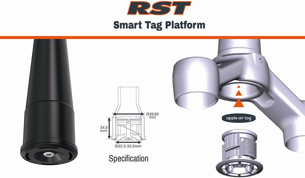 RST SMART TAG Fork Adapter for Apple Air tag