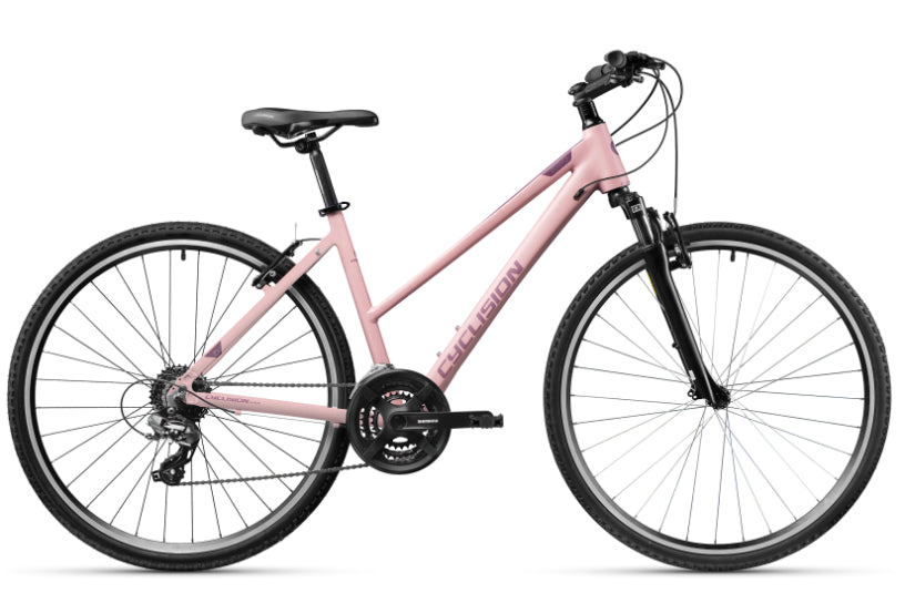 Cyclision Zodya 5 Vintage Pink ladies hybrid bike